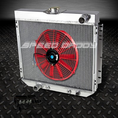 3-РЯДНЫЙ ПОЛНОСТЬЮ АЛЮМИНИЕВЫЙ РАДИАТОР + 14 КРАСНЫХ ВЕНТИЛЯТОРОВ ДЛЯ 69-73 MERCURY COMET/COUGAR/PINTO