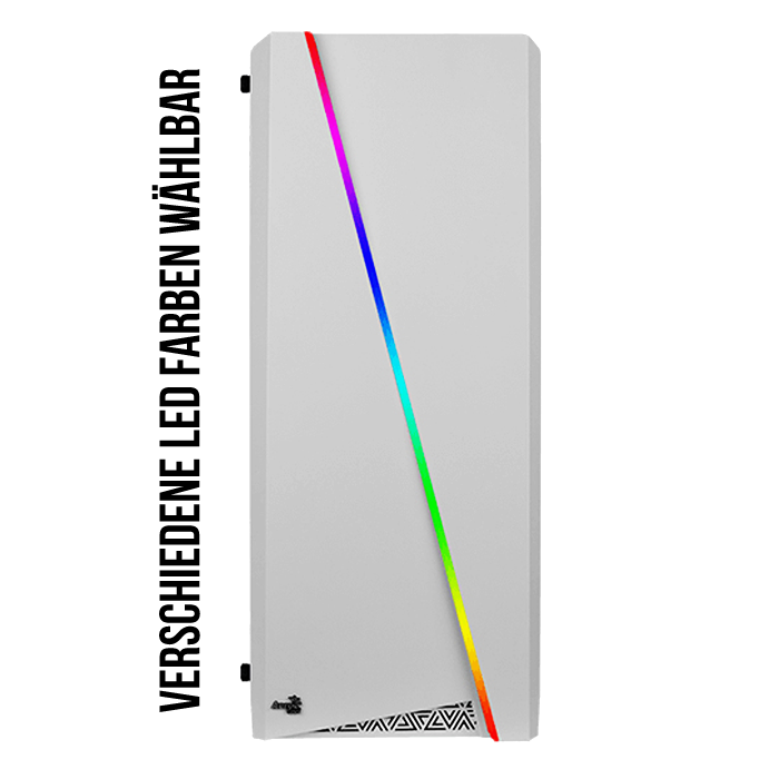 Miditower Gehäuse Aerocool Cylon RGB Front, Acrylfenster, weiß 