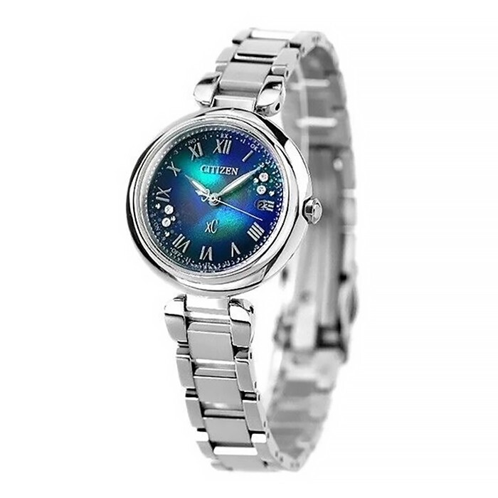 Pre-owned Citizen Ø29mm Xc Super Titanium Diamond Date Eco-drive Radio Es9460-61l Limited