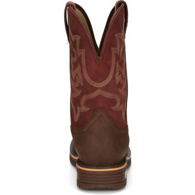 Pre-owned Justin Boots Justin Men's Cr4007 Resistor 11" Brown Waterproof Nano Composite Toe Work Boots In Whiskey Brown (brown)
