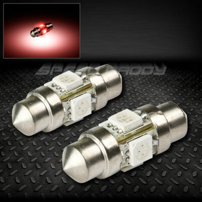 ПАРА 4 SMD 4SMD 31 ММ КРАСНЫЙ 5050 5055 СВЕТОДИОДНЫЙ ВНУТРЕННИЙ КУПОЛ/КАРТА 12 В ЛАМПОЧКА НАКАЛИВАНИЯ
