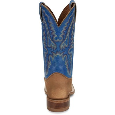 JUSTIN BOOTS JUSTIN WOMEN'S BR538 PEYTON 11" DISTRESSED COGNAC (BROWN) SQ TOE WESTERN BOOTS