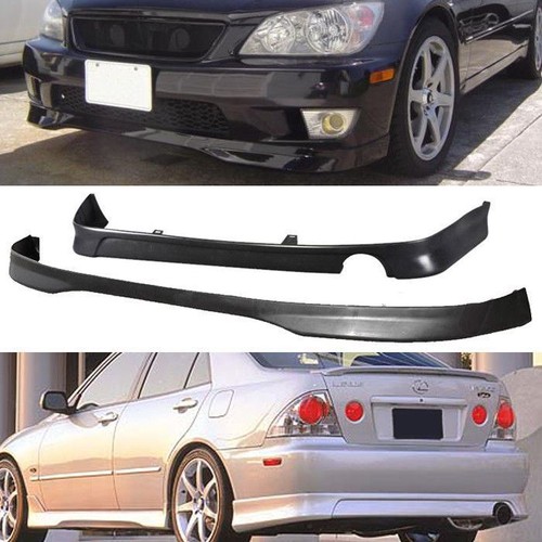For 01-05 LEXUS IS300 PU TR FRONT J REAR BUMPER LIP SPOILER BODY KIT 2PCS COMBO