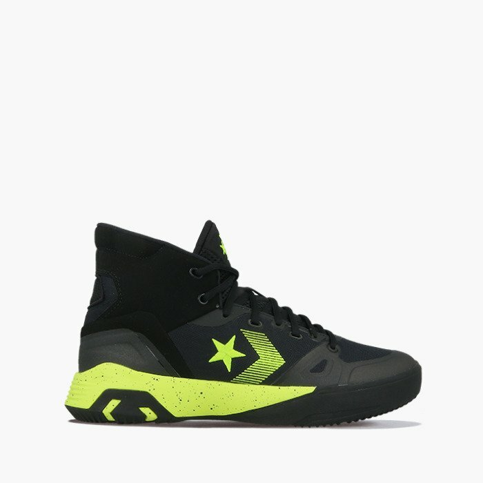 Converse Men G4 Hi Top Basketball Sneaker 165592C Black/Lemon Venom