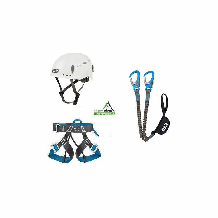 Klettersteigset LACD Via Ferrata Pro Evo 2.0 + Gurt Via Ferrata Light + Helm