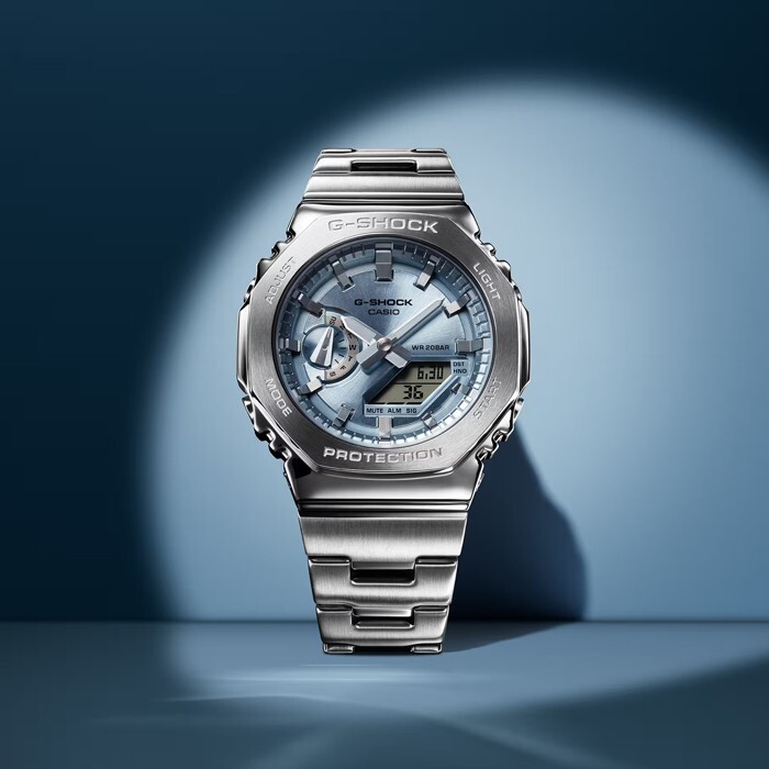 Pre-owned Casio G-shock Gm-2110d-2a Pointer Digital Dual Display【shipping From Taiwan】