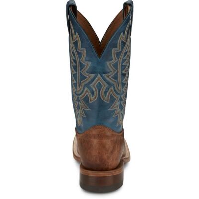 JUSTIN BOOTS JUSTIN MEN'S BR388 POSTON 11" AMBER (BROWN) SQUARE TOE WESTERN MID-CALF BOOTS