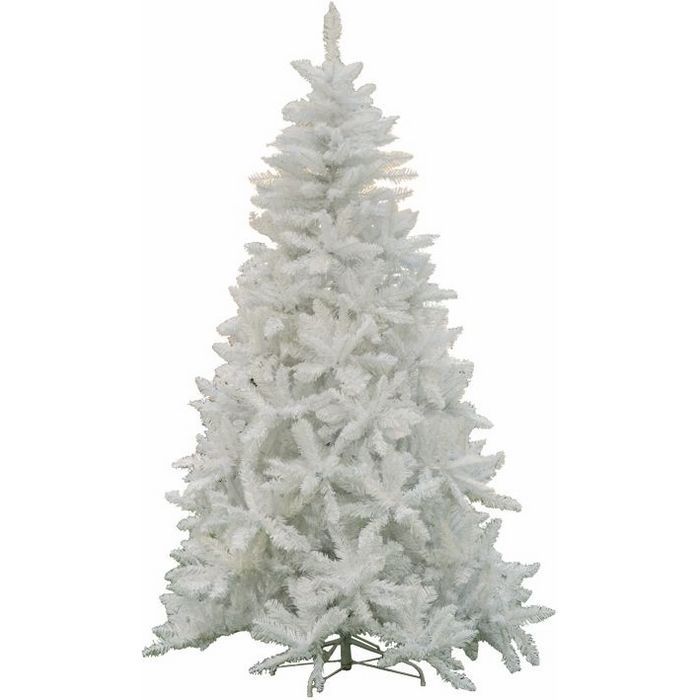 Albero Di Natale Bianco Neve Abete Artificiale 210Cm Albero Folto Base dfh