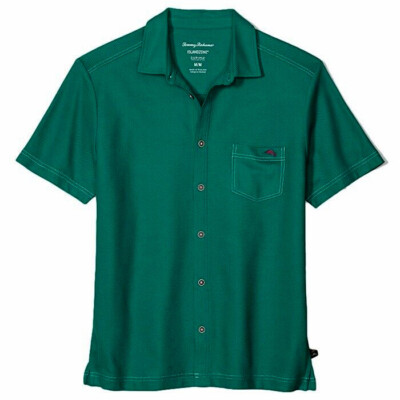 Tommy Bahama T221117 Emfielder 2.0 Button Camp Shirt Emerald Coast Blue M.