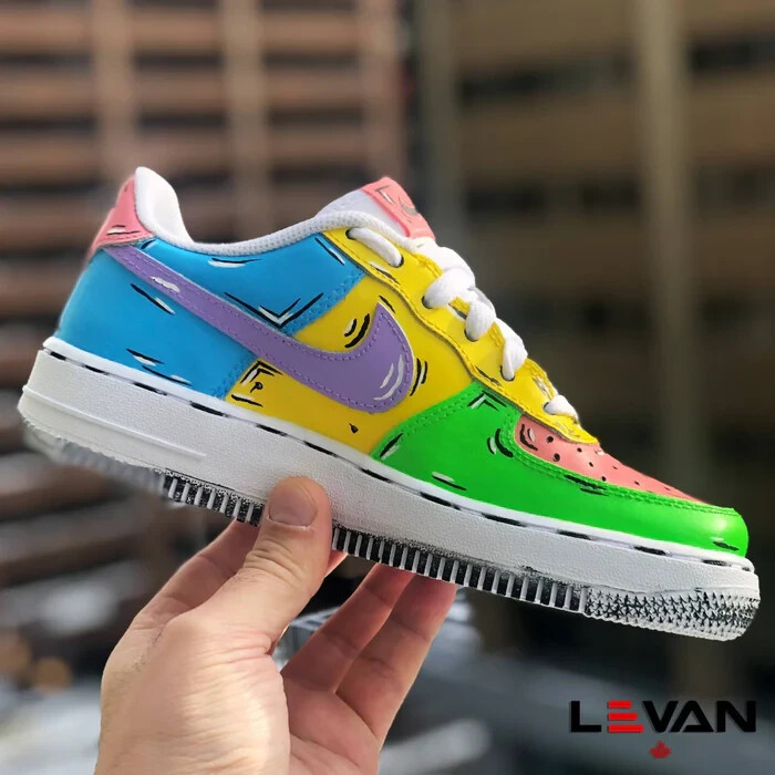 Air Force 1 Custom Retro Shoes Cartoon Graffiti Colorful