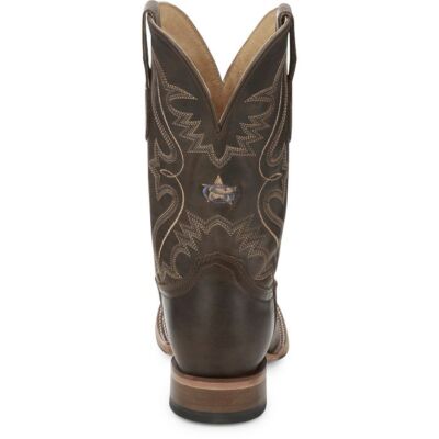 Pre-owned Justin Boots Justin Men's Gr8016 Dillon 11" Dark Espresso (brown) Square Toe Western Boots