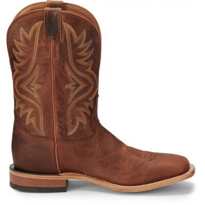 Pre-owned Tony Lama Men's 7956 Avett 11" Honey (brown) Square Toe Unit Heel Western Boots