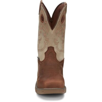 Pre-owned Justin Boots Justin Men's Wk4338 Rush Ii 11" Rust/tan Composte Toe Waterproof Work Boots