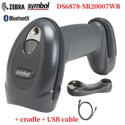 Zebra Symbol DS6878-SR20007WR USB Wireless Bluetooth Barcode Scanner W/ Cradle
