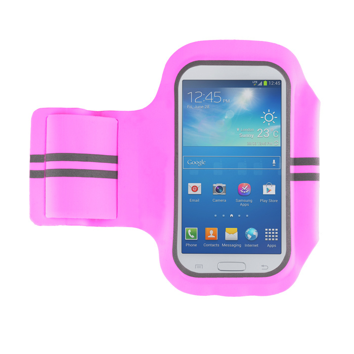 PORTACELLULARE BRACCIO ARMBAND SPORT SUPERFIT SAMSUNG GALAXY NOTE 2 N7100 ROSA