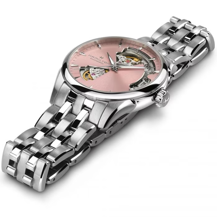 Pre-owned Hamilton H32215170 Jazzmaster Open Heart Lady Auto In Box With Tags