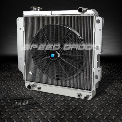 3-РЯДНЫЙ ПОЛНОСТЬЮ АЛЮМИНИЕВЫЙ ГОНОЧНЫЙ РАДИАТОР + 16 ВЕНТИЛЯТОРОВ ДЛЯ 87-06 WRANGLER YJ/TJ ОБЪЕМОМ 2,4-4,2 л