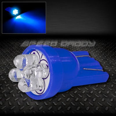 T10 194 168 W5W СИНЯЯ АВТОМАТИЧЕСКАЯ ВНУТРЕННЯЯ КУПОЛЬНАЯ КЛИНОВИДНАЯ ЛАМПОЧКА /ЛАМПОЧКИ с 4 X 3 ММ СВЕТОДИОДАМИ