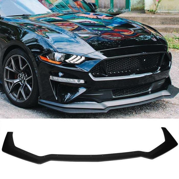Lip Body Kit Splitter Spoiler Black For Ford Mustang 18-20