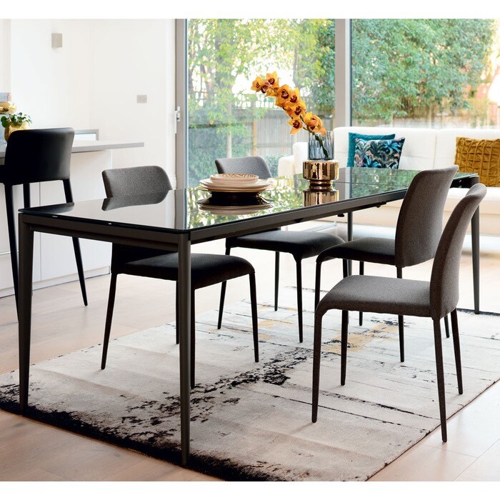 Brand New Dwell Bari Glass Extending Dining Table RRP £849 in Epsom