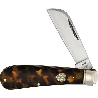 Rough Rider Knife RR2454 Sway Back Half Hawk Smooth Tortoise Shell Handles NIB