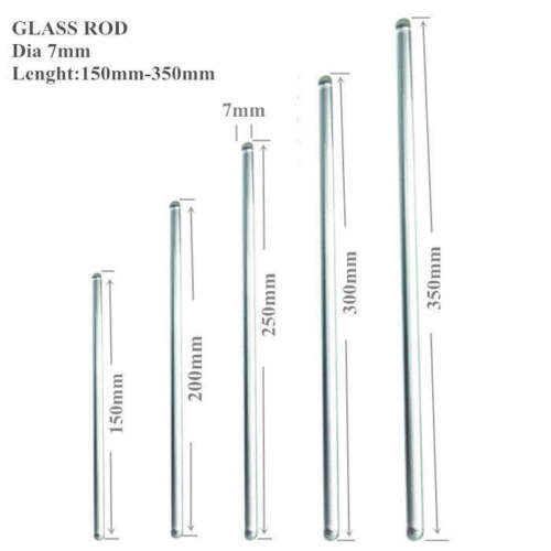 5Pcs Glass Stirring Rods Stir Stick Both Ends Round 13.8",12",10",8",6" Long
