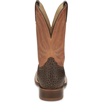 Pre-owned Tony Lama Men's Sa2012 Asher 11" Dark Brown Square Toe Block Heel Western Boots In Dark (brown)