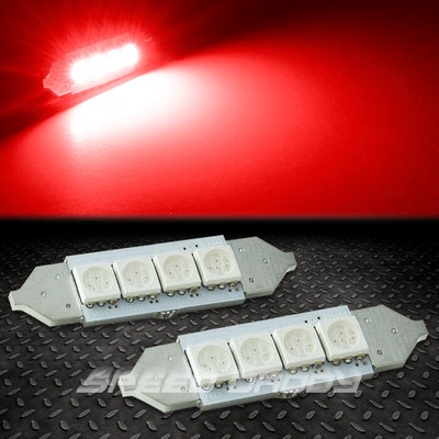 2x4 SMD 4SMD 39 ММ КРАСНЫЙ 5050 5055 СВЕТОДИОДНЫЙ АВТОМОБИЛЬНЫЙ ВНУТРЕННИЙ КУПОЛ/КАРТА 12 В ЛАМПОЧКА НАКАЛИВАНИЯ