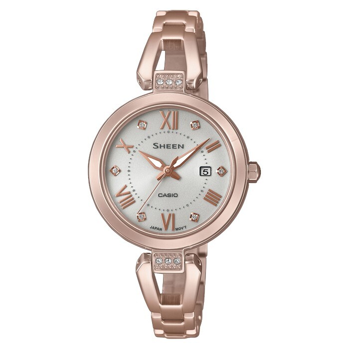 Pre-owned Casio Sheen Shs-4526cg-4a Solar Watch Ladies Watch【shipping From China】