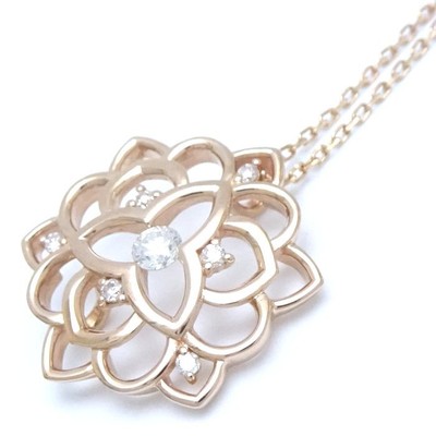 fdcp 4  Diamond 18K Pink Gold Necklace Diamond 0.166ct /290430