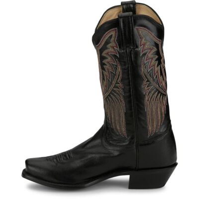 Pre-owned Tony Lama Women's Ep4583 Sagrada 11" Raven Square Toe Western Boot In Raven (black)