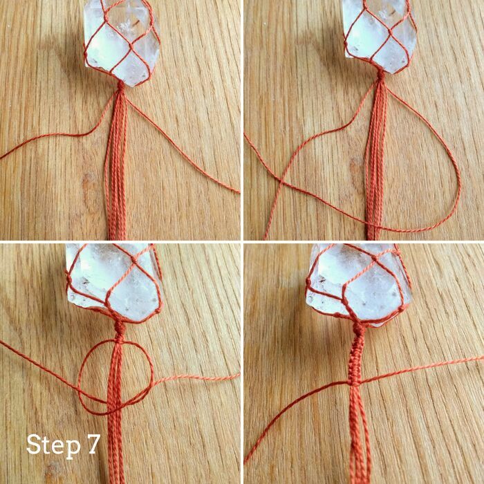 DIY Macrame Wrap Crystal Natural 7 Chakra Raw Rough