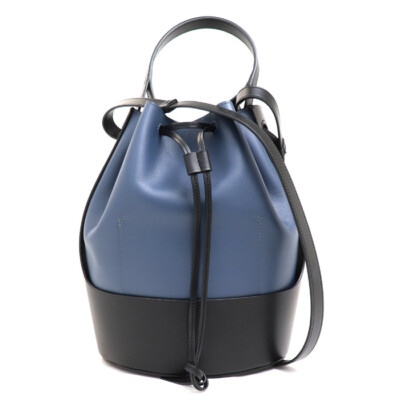 Loewe Balloon Bag Medium 2Way Shoulder Navy Black 326.76Ac30