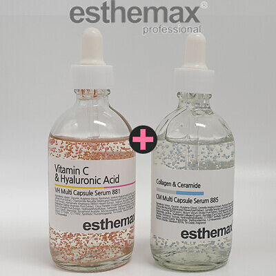 ESTHEMAX Vitamin Hyaluronic Acid Serum 100ml + Collagen Ceramide Serum 100ml Set
