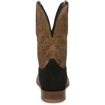 Pre-owned Tony Lama Men's Tl3026 Tucson 11" Black Square Toe Block Heel Western Boots