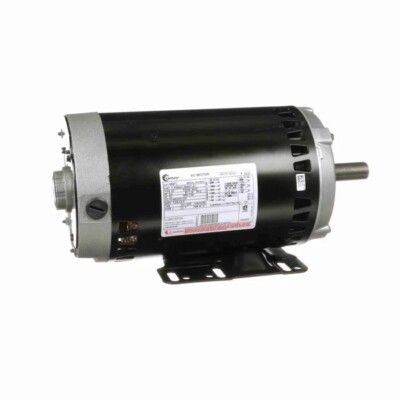 Century 3-Phase Belt Drive Motor, 3 HP, 56HZ Frame, 200-230/460V AC , 1,750 RPM