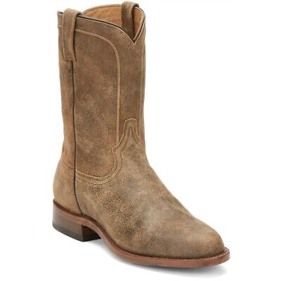 Pre-owned Tony Lama Men's Ep3550 Monterey 10" Tan Round Toe Stockman Heel Wellington Boots In Desert Tan (tan)