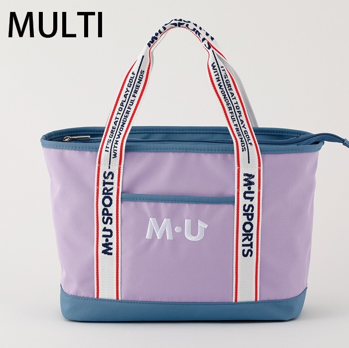 M・U SPORTS MU SPORTS Golf Embroidered Cart Bag w/ Wheels 9in Black 5way