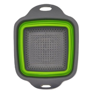 Space Saving Collapsible Silicone Kitchen Colander Food Strainer