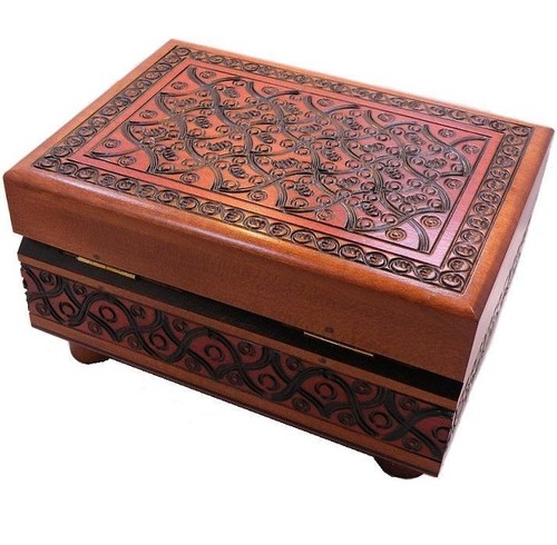 Artistic Carved - Secret Wooden Puzzle Box