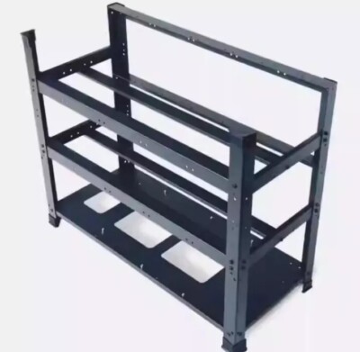 3-Layer Open Air Mining Rig Frame Case Rack For 12 GPU Cards Motherboard USA 