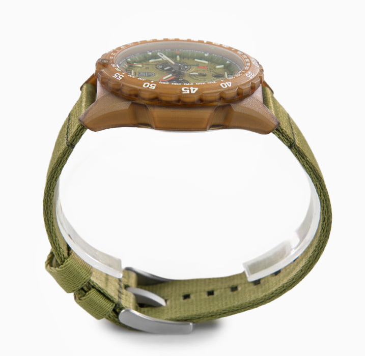 Pre-owned Luminox Green Dial Sapphire Bear Grylls Xb.3757.eco Survival Eco Series Watch