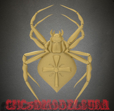 spider cross 3d model STL file for cnc router laser & 3d printer