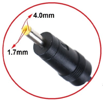 2pc 17cm 4.0x1.7mm Male Plug to 5.5x2.1mm Female Jack DC Power Adapter cable