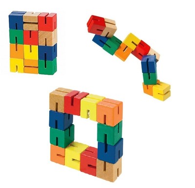 (1) Wood Fidget Puzzle Increase Concentration Mental Focus ADD Autism Fine Motor