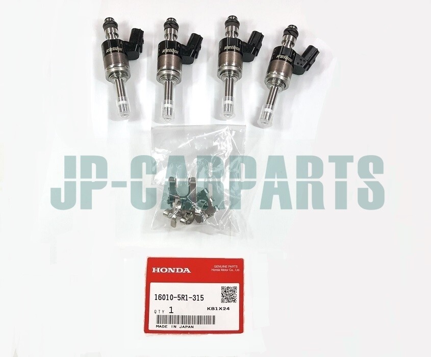 HONDA ホンダ用16010-5R1-315 燃料インジェクター 4 個セット GENUINE HONDA FUEL INJECTOR 4 PIECE SET 16010-5R1-315, FIT
