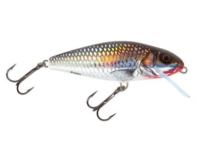 Salmo Perch Wobbler Grey Silver Hgs Artificial Lure Raubfischköder Twitchbait