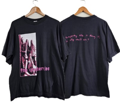 1993 The Cranberries Everybody else is doing it 2 sided black T shirt NH7946