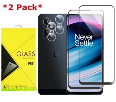 2Pack Oneplus Nord N20 5G Fullcover Tempered Glass Screen/Camera Protector