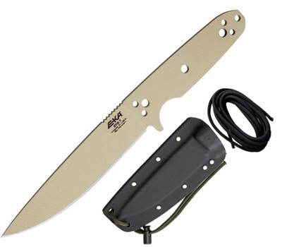 EKA RTG - 1 Fixed Knife 5.75 Blade Tan Powder 1095HC Steel One Piece Contruction
